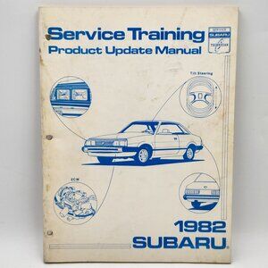 1982 Subaru Service Training Product Update Manual Vintage